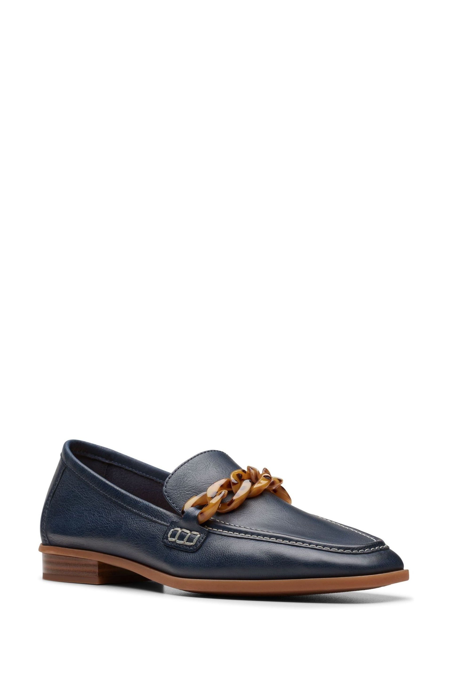Clarks Blue Leather Sarafyna Iris Shoes - Image 3 of 8