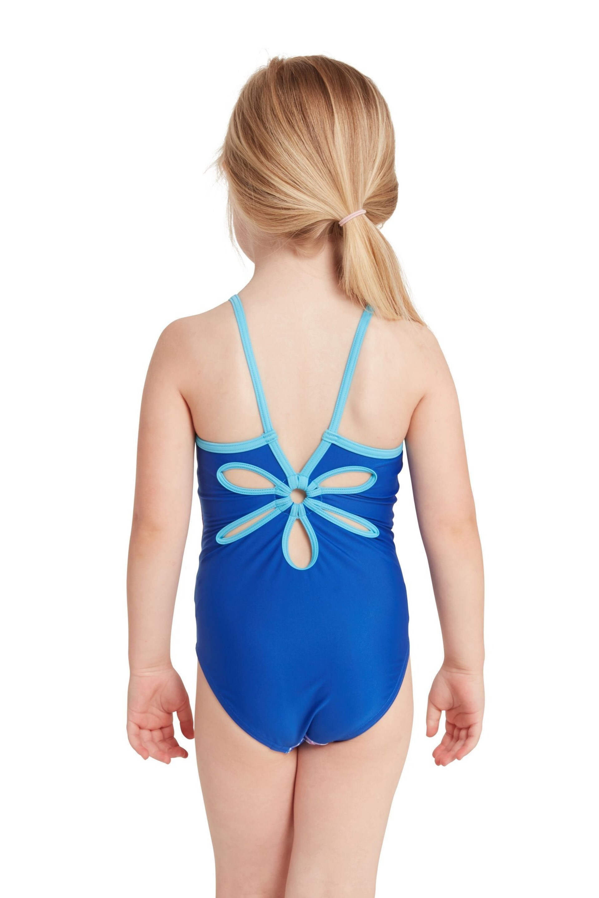 Zoggs Girls Yaroomba Floral One Piece Swimsuit - Image 4 of 5