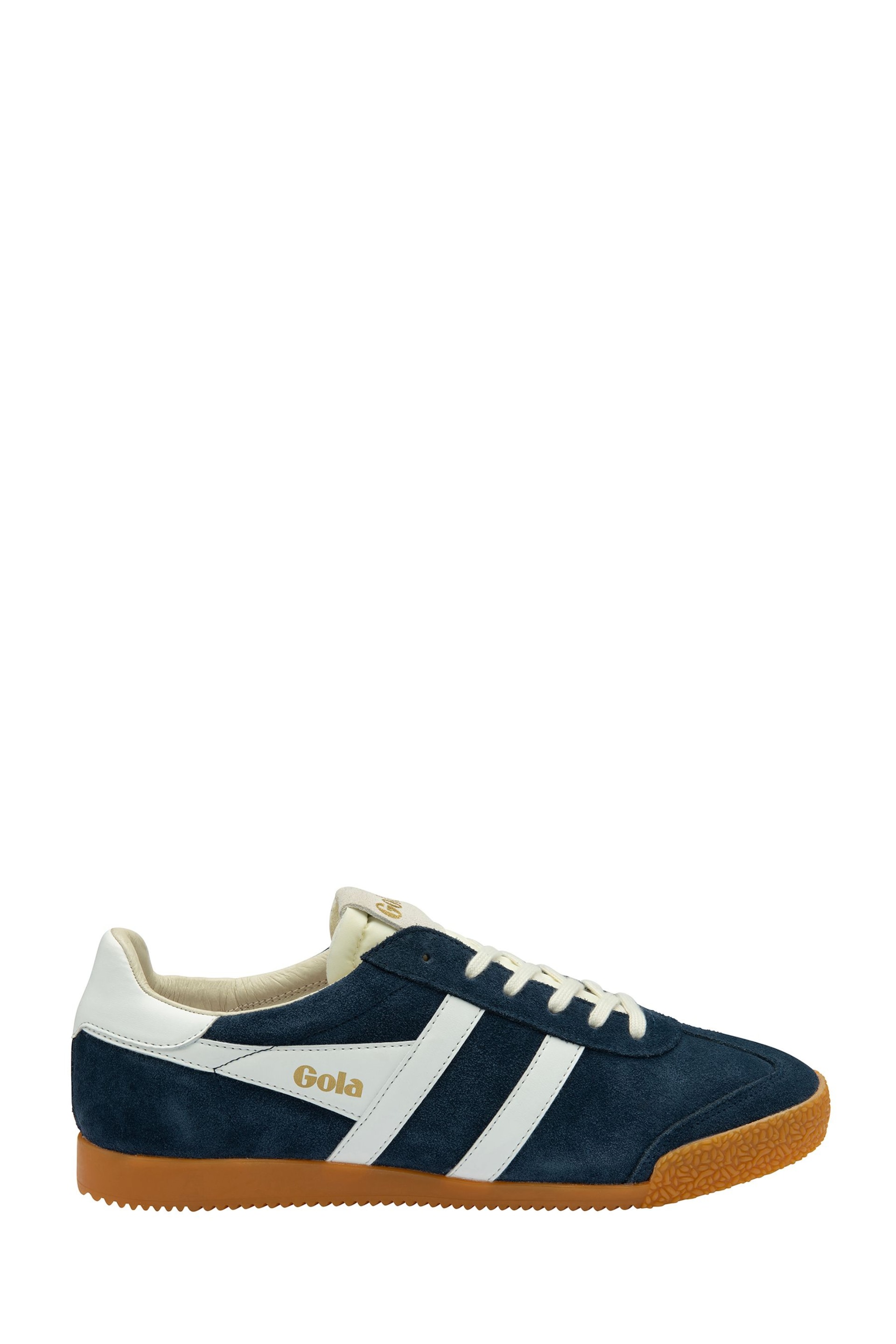 Gola Blue Mens Elan Suede Lace-Up Trainers - Image 1 of 4