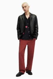 AllSaints Red Oren Joggers - Image 1 of 7