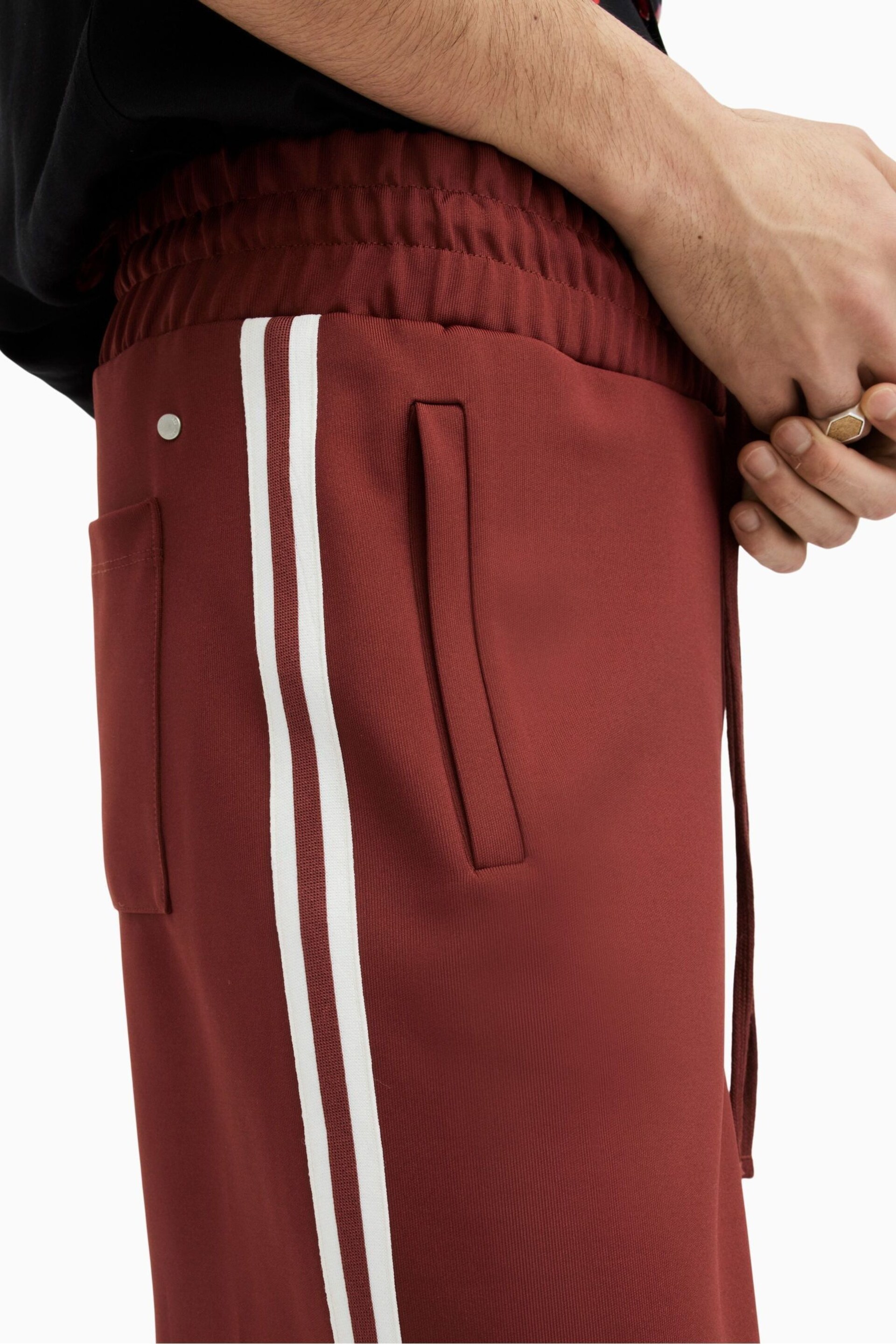 AllSaints Red Oren Joggers - Image 6 of 7