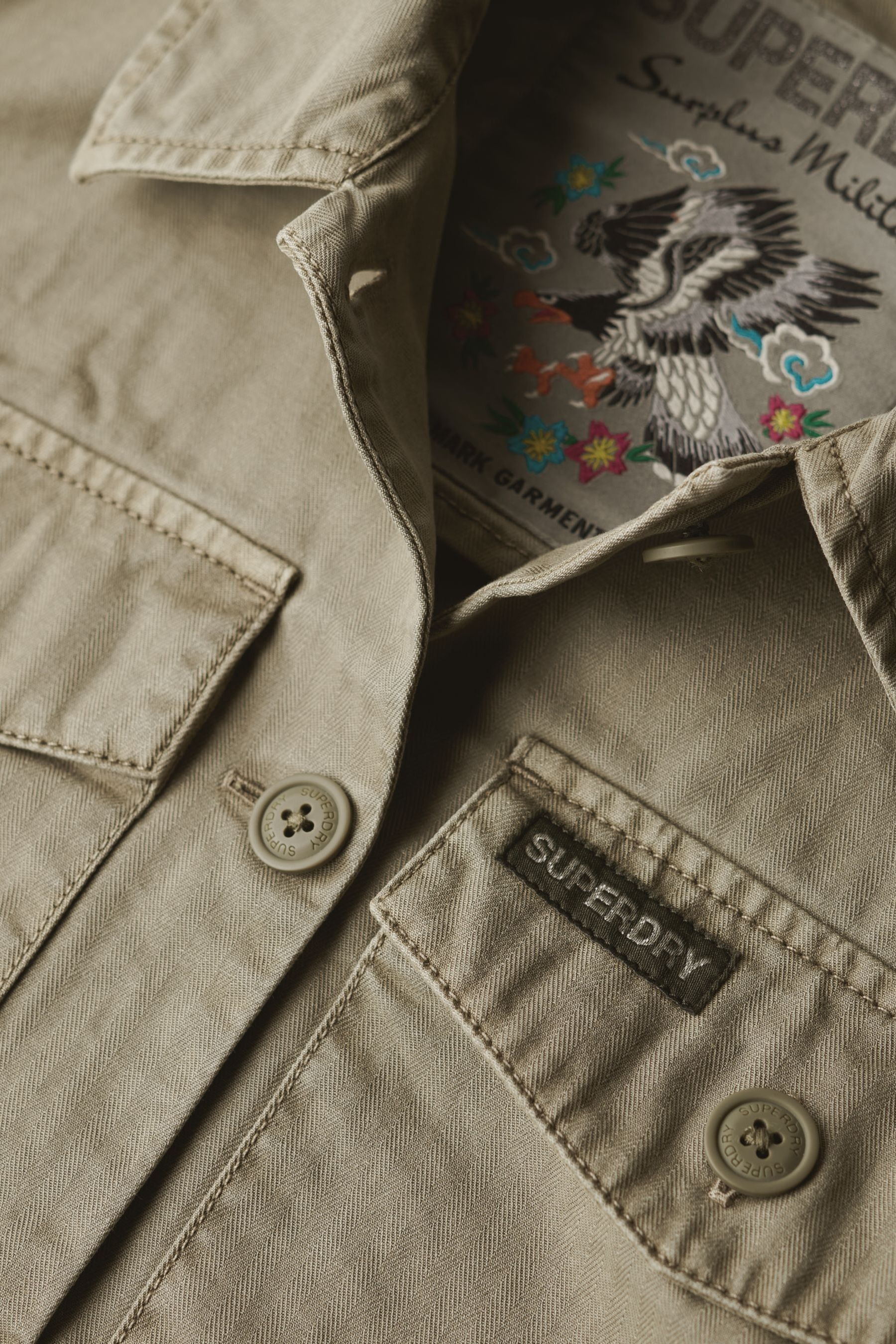 Buy Superdry Green 100 Cotton Military Overshirt from Next Canada
