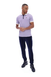 Fila Purple Brett Double Stripe Bb1 Polo Shirt - Image 1 of 4