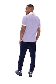 Fila Purple Brett Double Stripe Bb1 Polo Shirt - Image 3 of 4