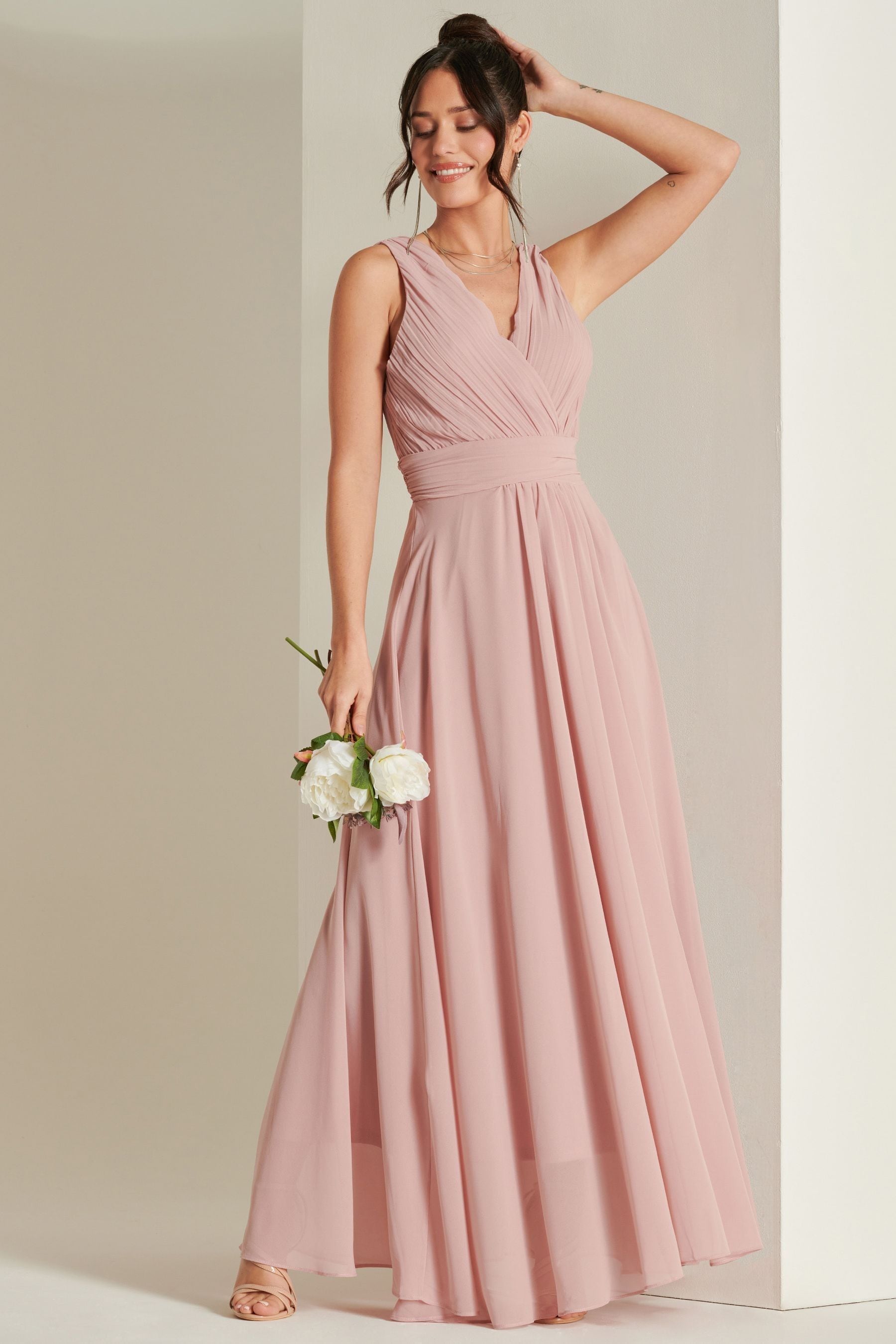 Mauve chiffon dress best sale