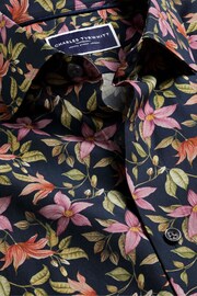 Charles Tyrwhitt Blue Slim Fit Liberty Fabric Floral Print Shirt - Image 5 of 6