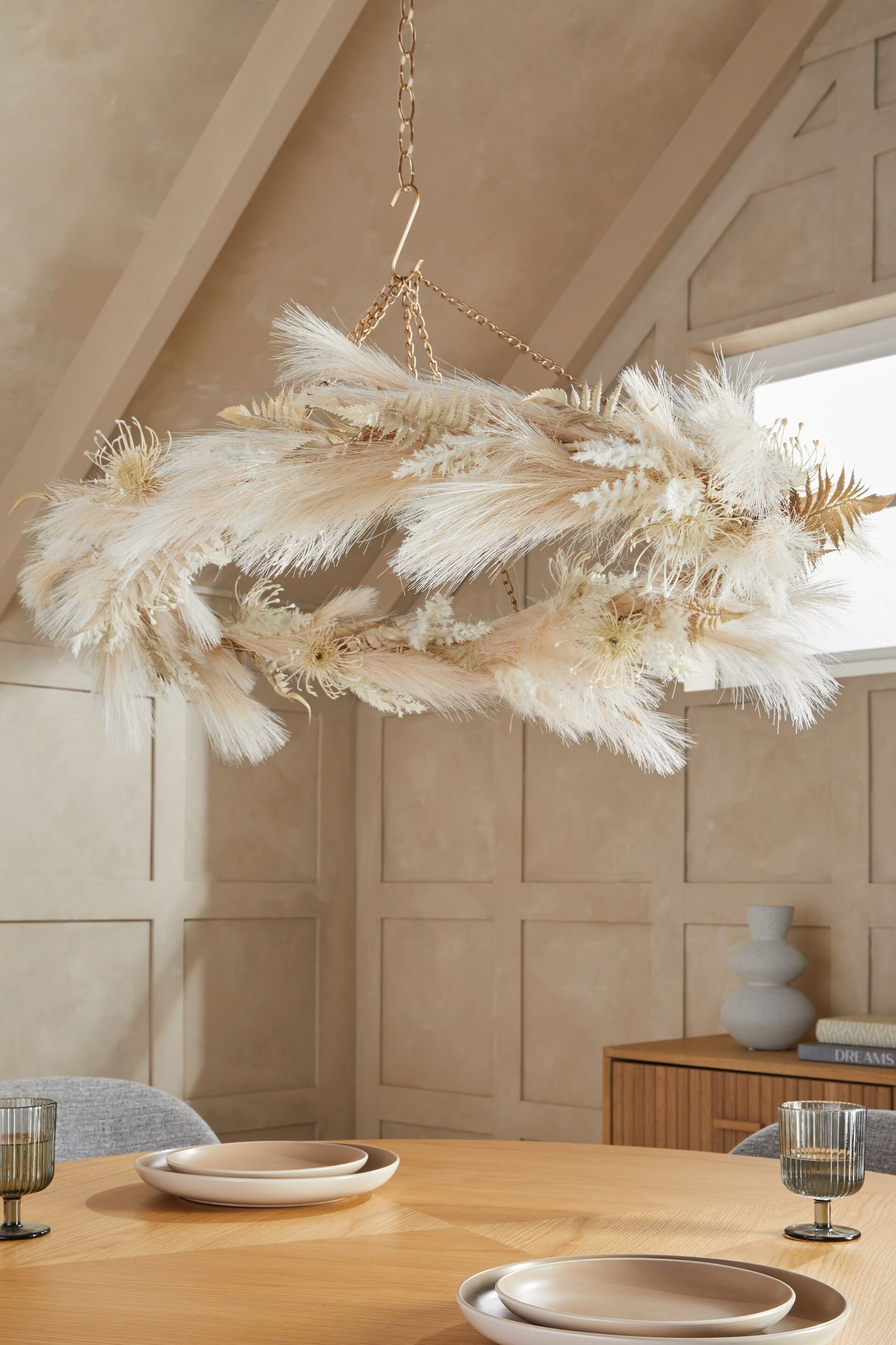 Natural Artificial Dried Floral Ceiling Decoration - Image 1 of 3