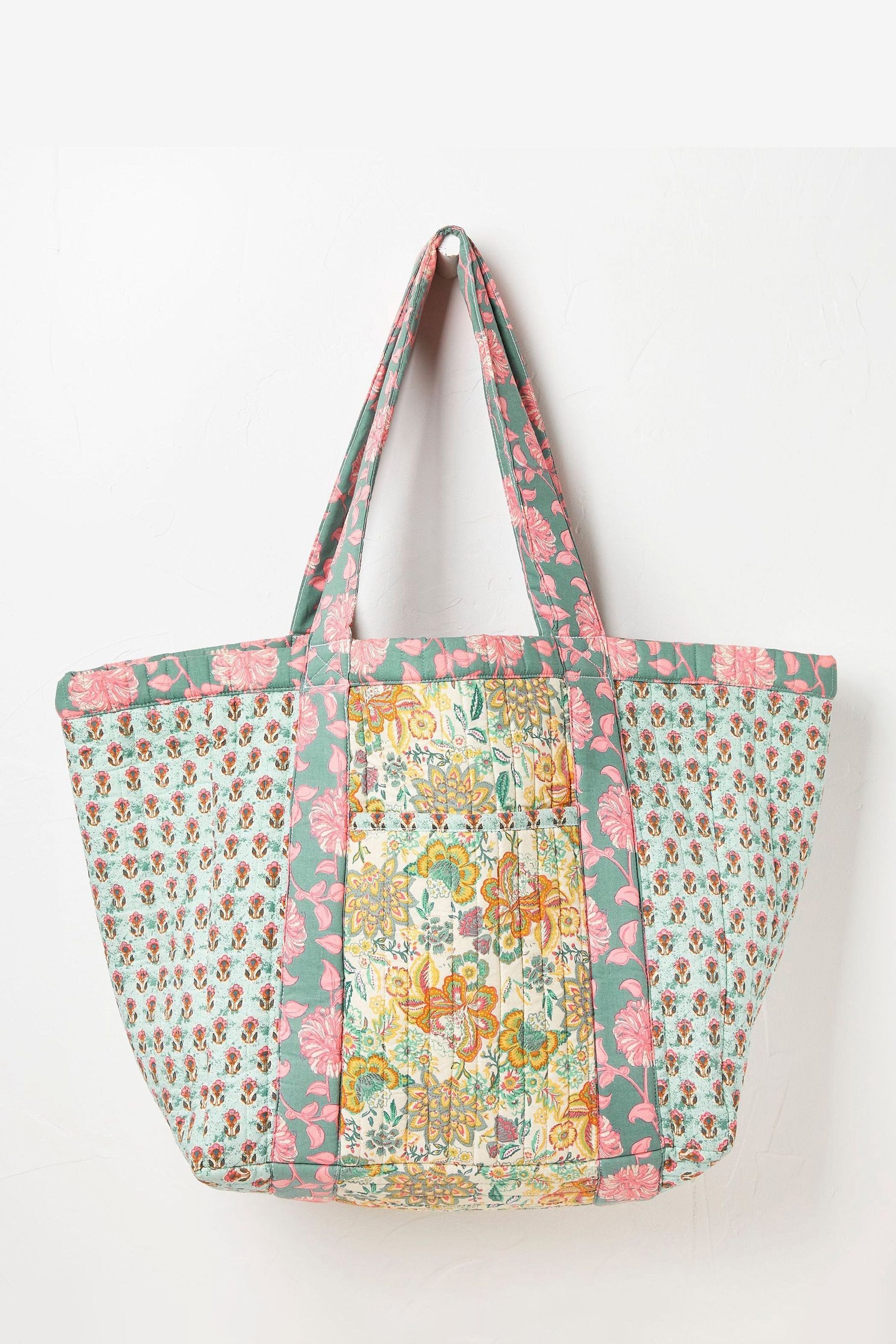 Buy FatFace Green Remi Quilted Beach Bag from Next Ireland