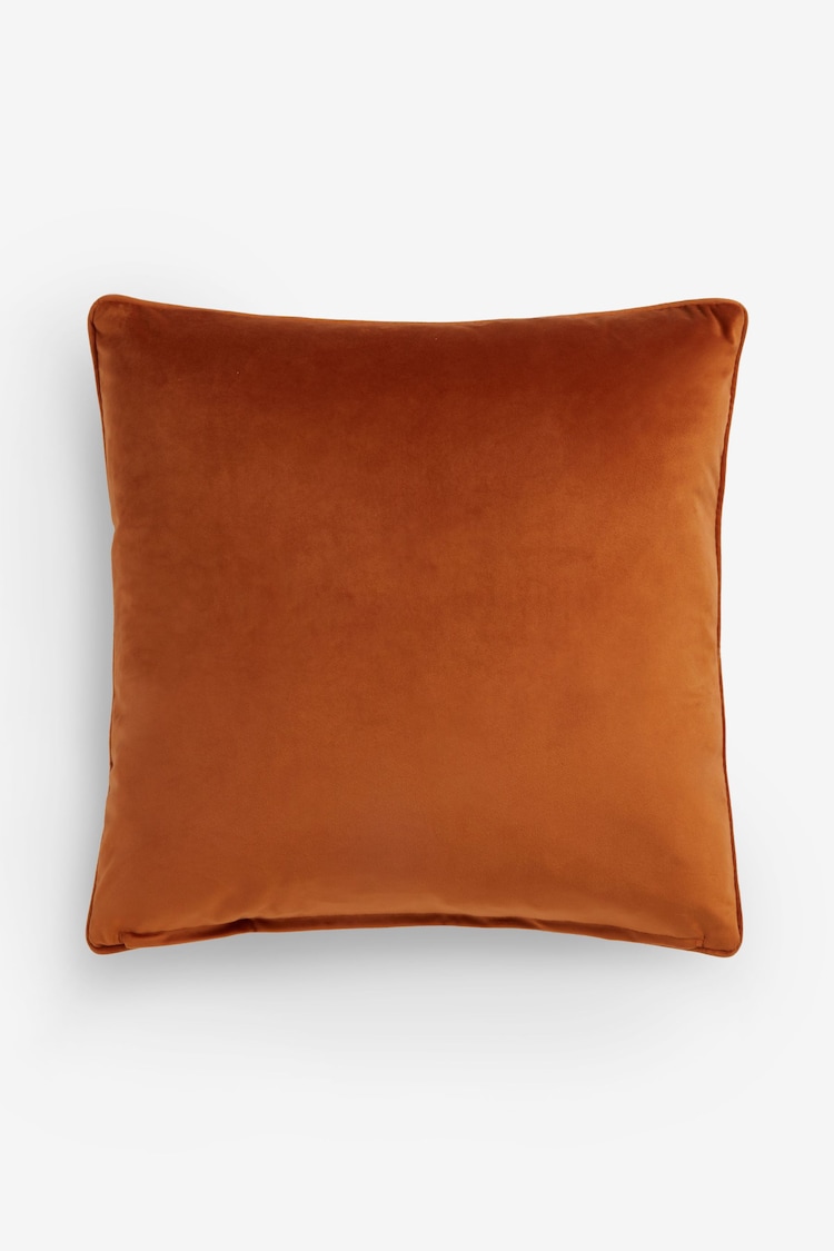Light Orange 59 x 59cm Matte Velvet Cushion - Image 6 of 6