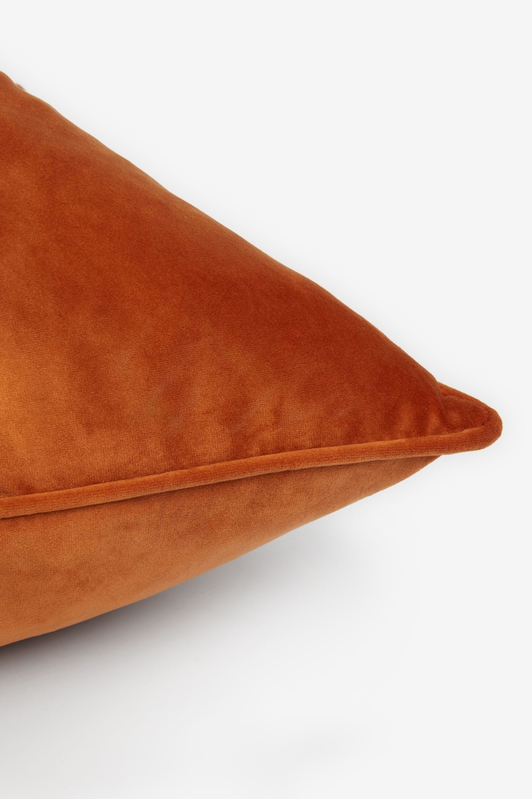 Light Orange 59 x 59cm Matte Velvet Cushion - Image 7 of 7