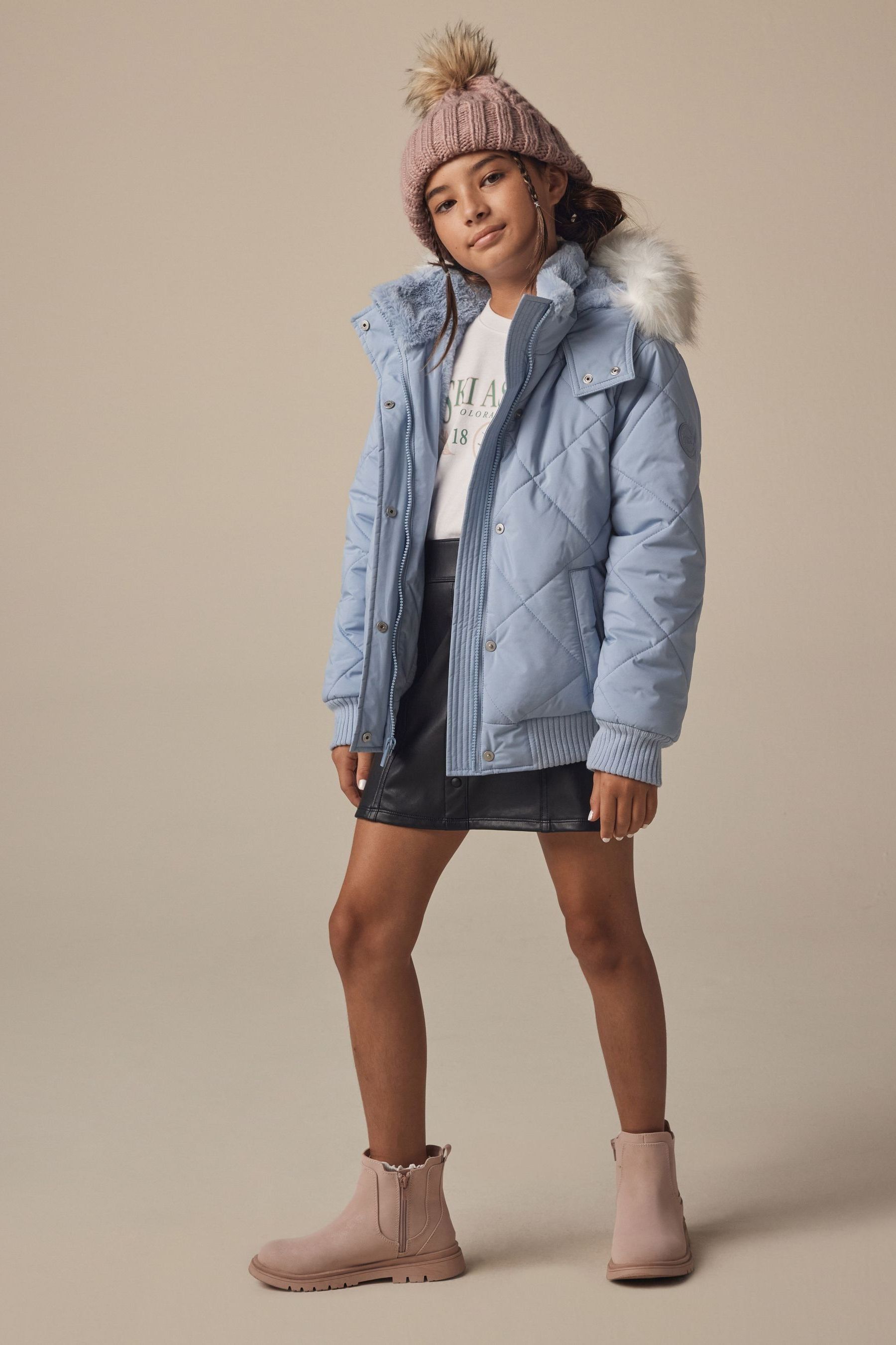 Buy Abercrombie Fitch Faux Fur Padded Coat from Next Luxembourg