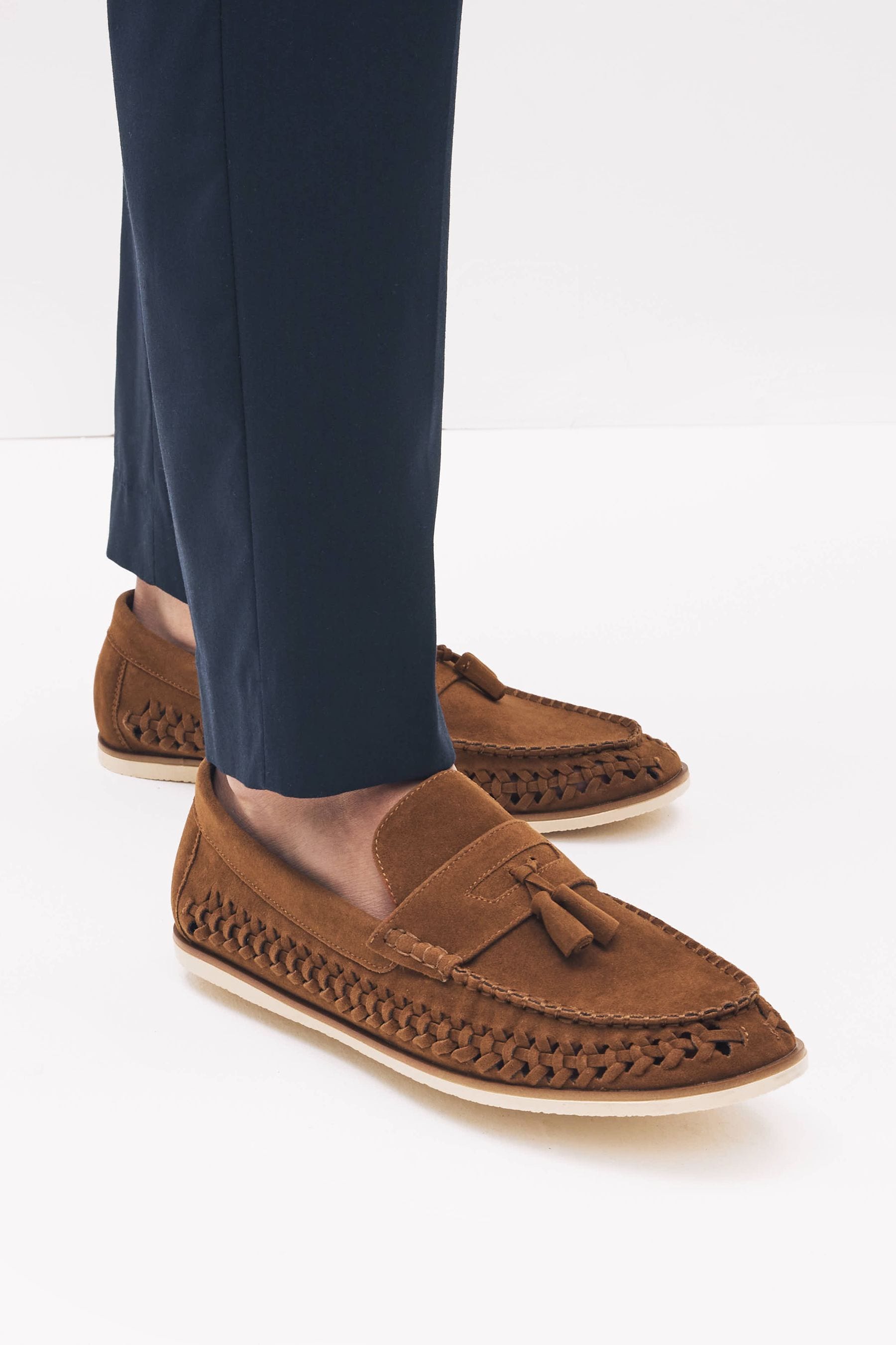 Next tan loafers online