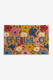 Multi Floral Poppy Hello Doormat - Image 5 of 6