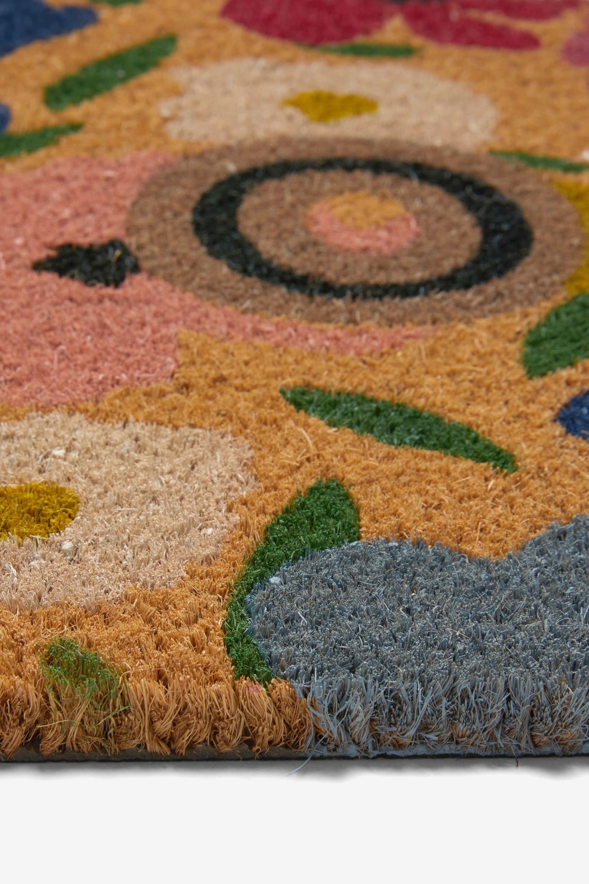 Multi Floral Poppy Hello Doormat - Image 6 of 6