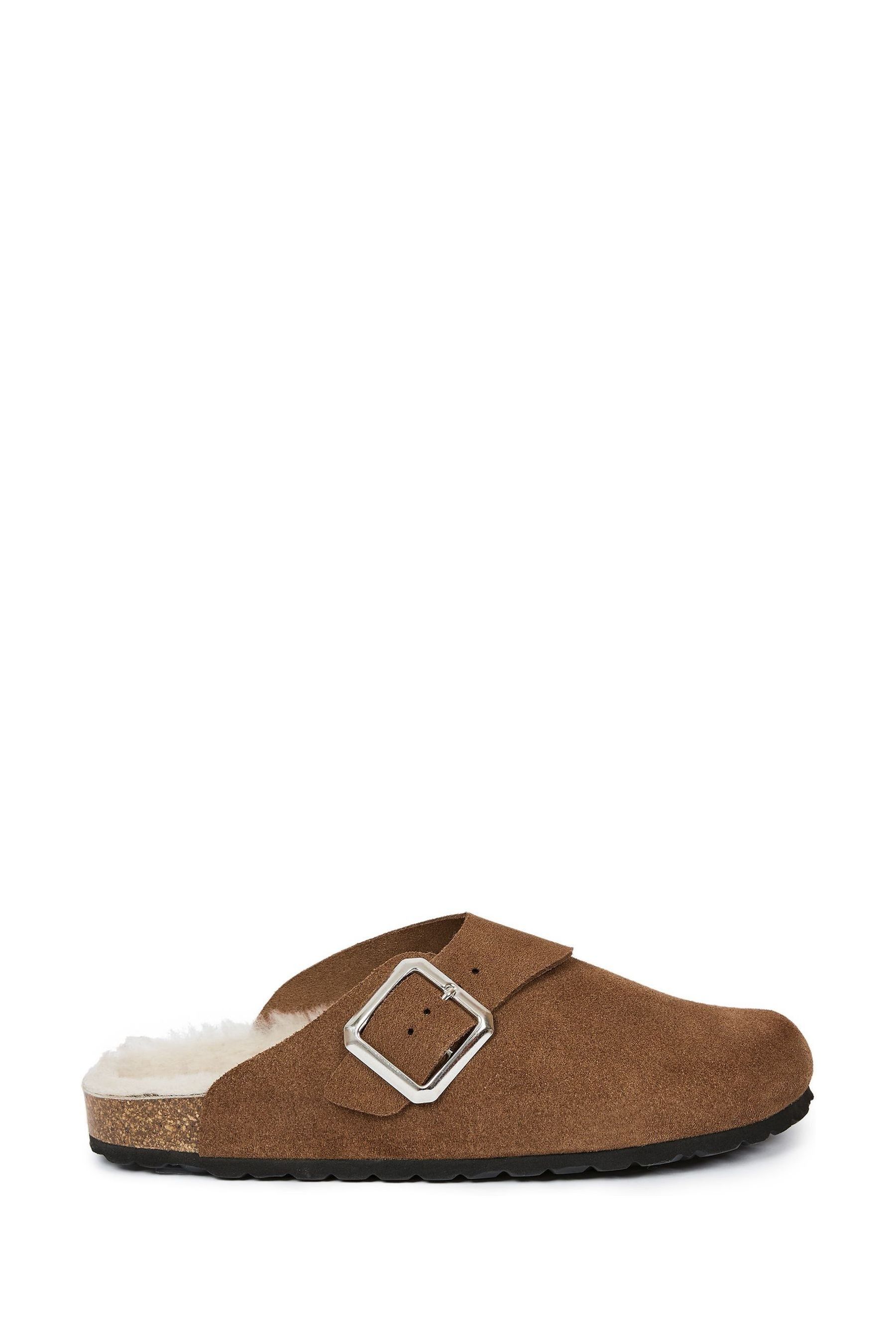 Buy Celtic Co. Mens Brown Sheepskin Lined Clogs from Next Luxembourg