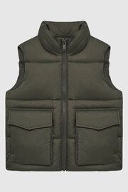 Reiss Sage Westbrook Senior Sleeveless Funnel Neck Puffer Gilet - Image 2 of 6