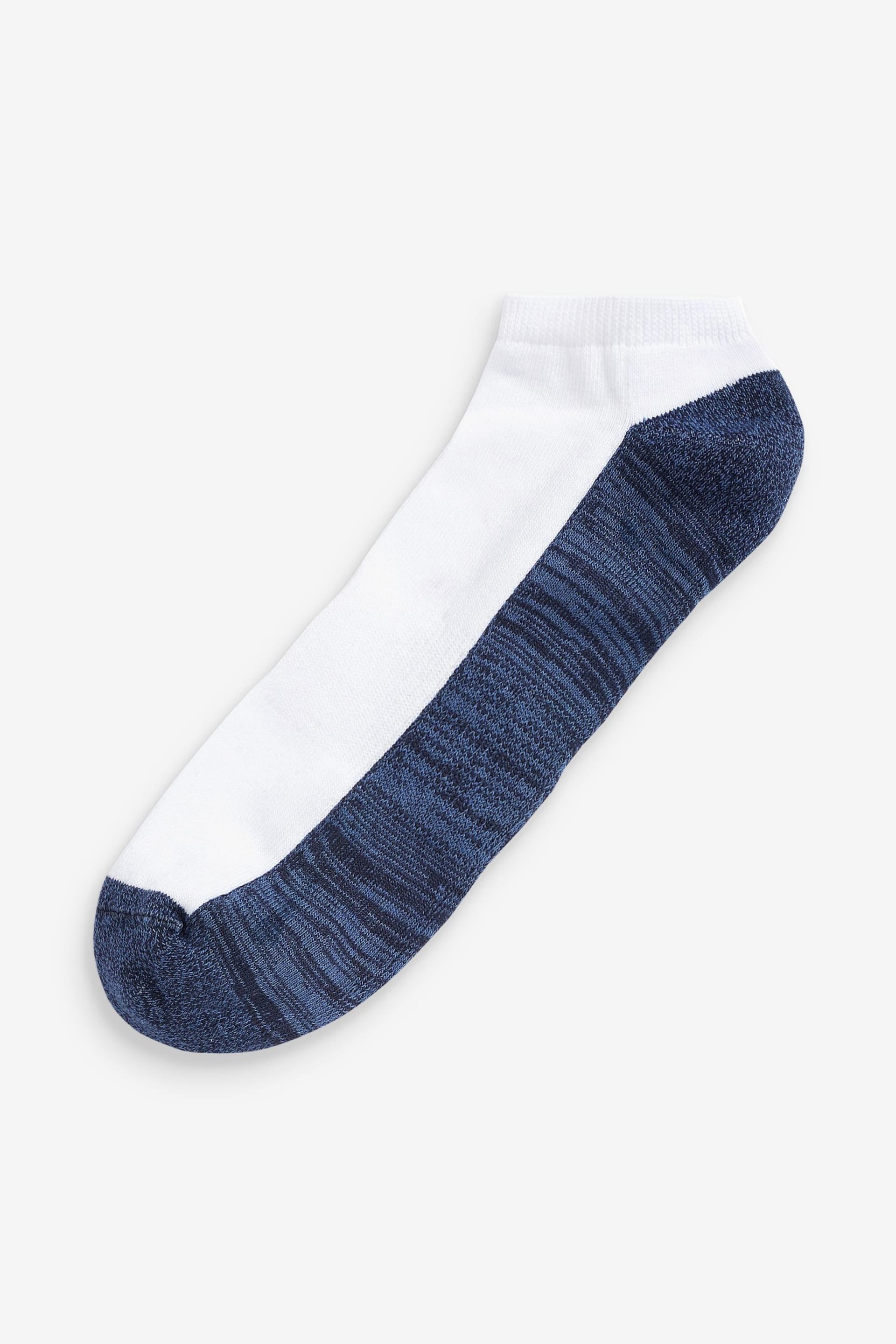 Blue/Grey 5 Pack Cushioned Trainers Socks - Image 5 of 6