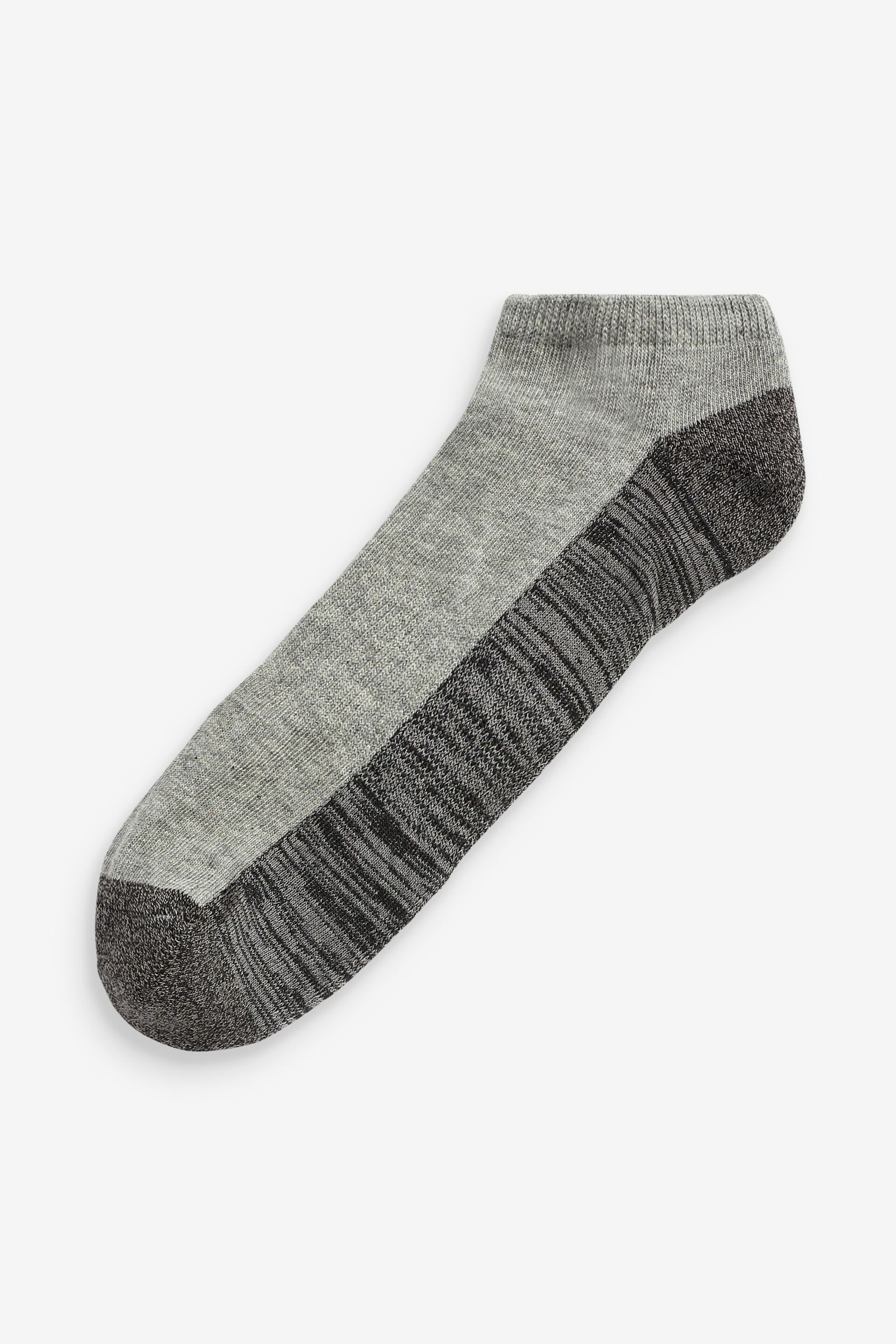 Blue/Grey 5 Pack Cushioned Trainers Socks - Image 6 of 6