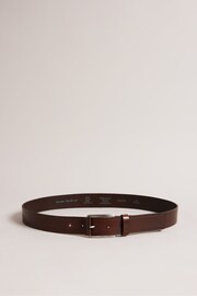 Ted Baker Brown Lined Embossed Leather Belt - Image 1 of 4