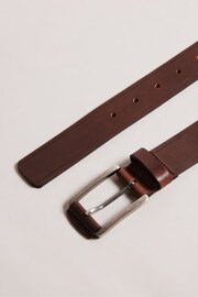 Ted Baker Brown Lined Embossed Leather Belt - Image 2 of 4