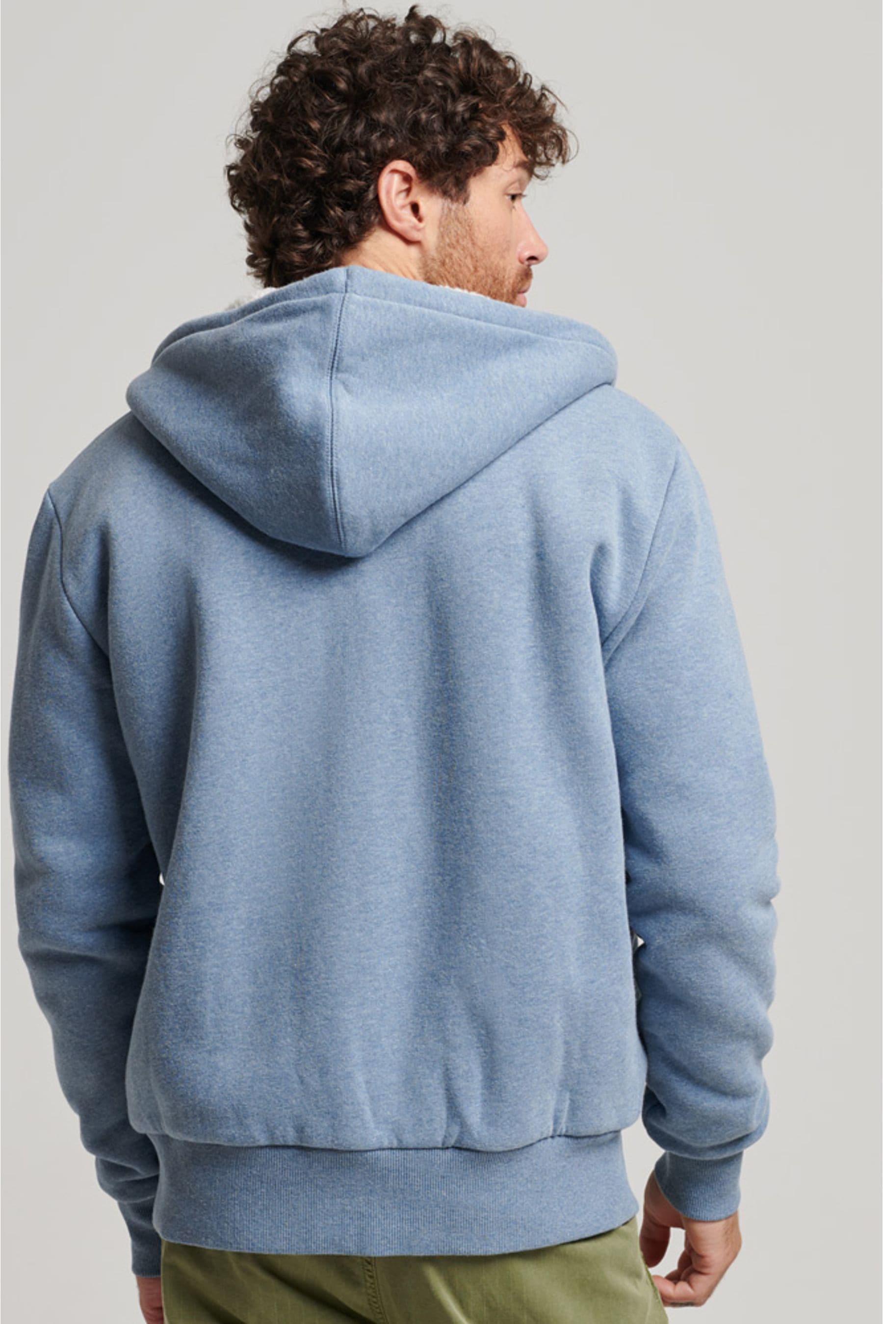 Superdry blue zip hoodie shop