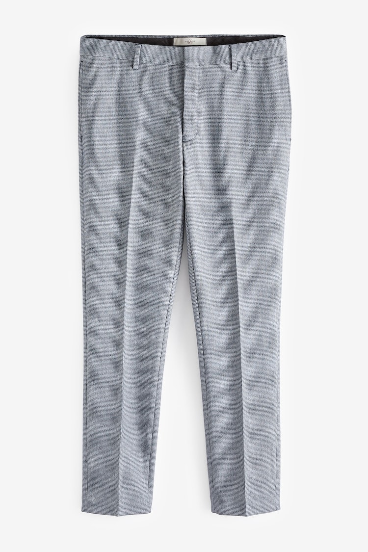 River Island Blue Houndstooth Skinny Fit Suit Trousers - Image 5 of 5