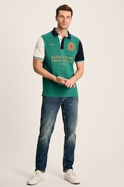 Joules Official Badminton Green & Navy Polo Shirt - Image 3 of 9