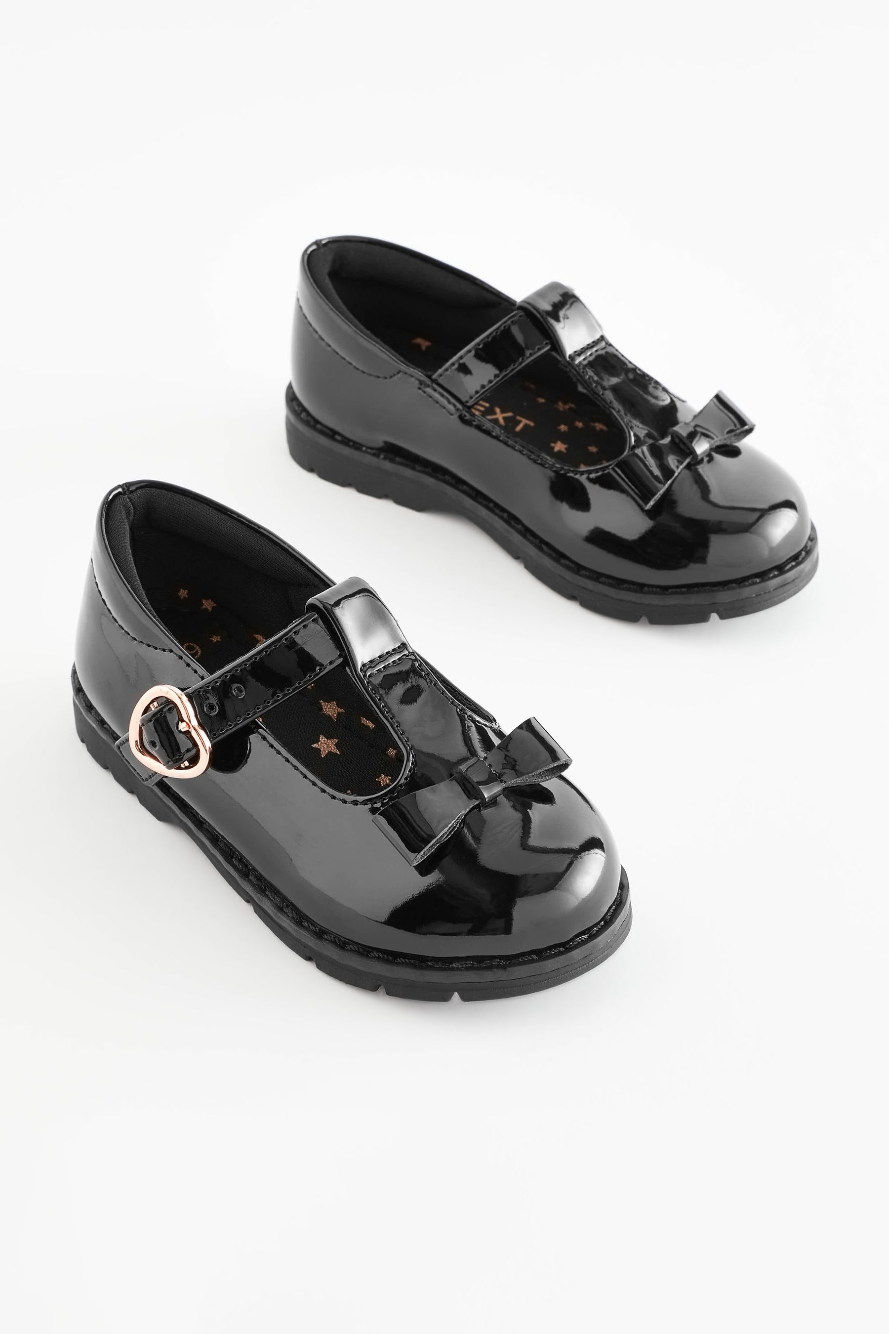 Girls black t bar shoes on sale
