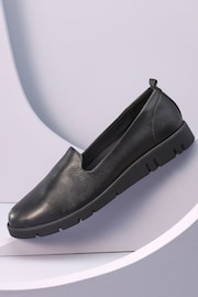 Black Forever Comfort® With Motionflex Leather Slip-On Shoes - Image 3 of 6