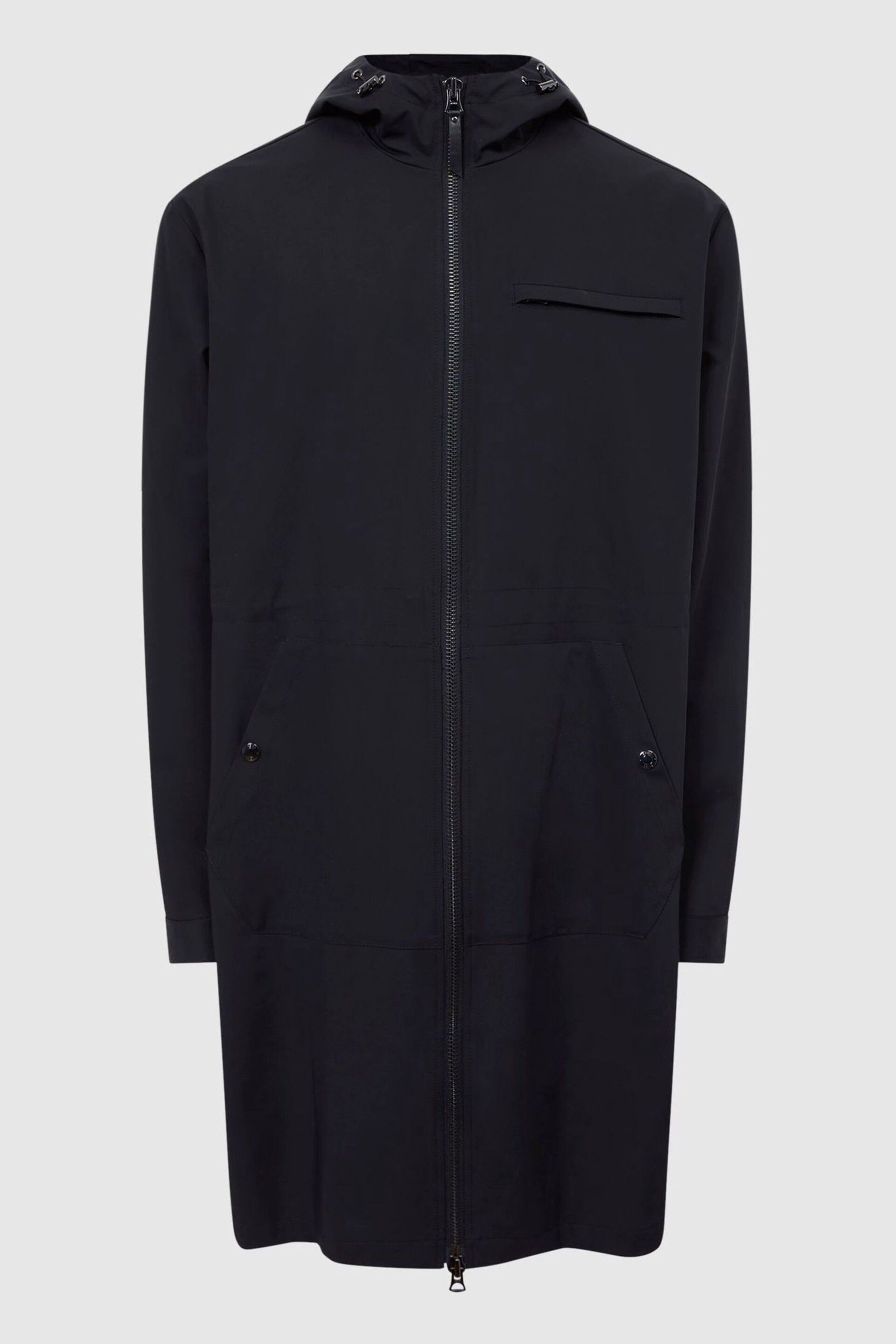 Reiss Black Sidahn Hooded Parker - Image 2 of 6