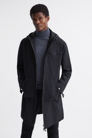 Reiss Black Sidahn Hooded Parker - Image 5 of 6