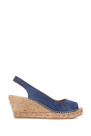 Jones Bootmaker Blue Rosanna Slingback Wedges - Image 2 of 6