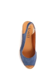 Jones Bootmaker Blue Rosanna Slingback Wedges - Image 5 of 6