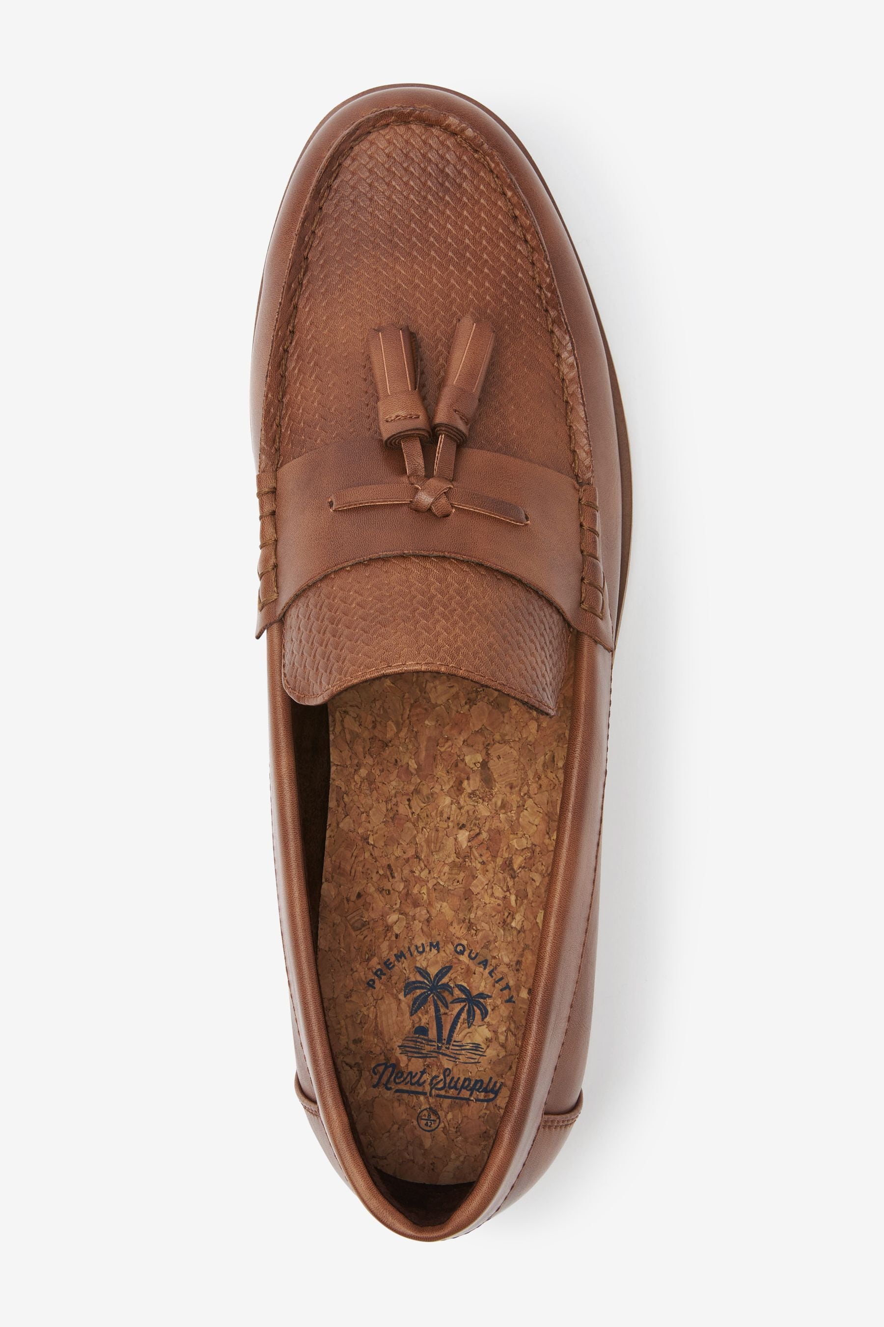 Buy Tan Brown Embossed Tassel Loafers from the Next UK online shop