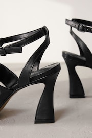 Black Signature Leather Bow Sandals - Image 4 of 6