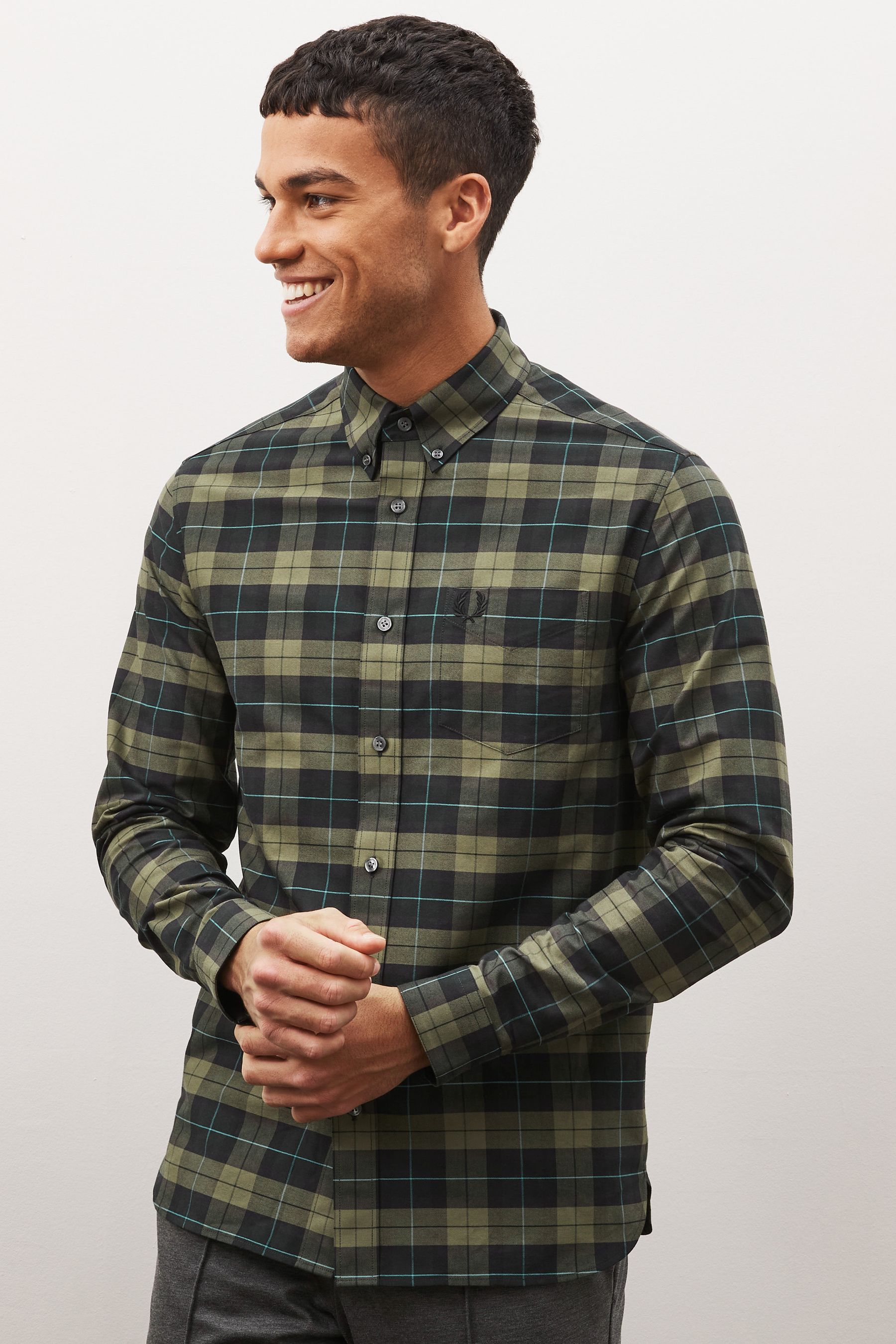 Buy Fred Perry Tartan Oxford Shirt from Next Luxembourg