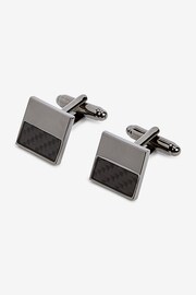 Gun Metal Carbon Cufflinks - Image 1 of 3