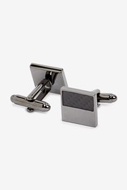 Gun Metal Carbon Cufflinks - Image 2 of 3