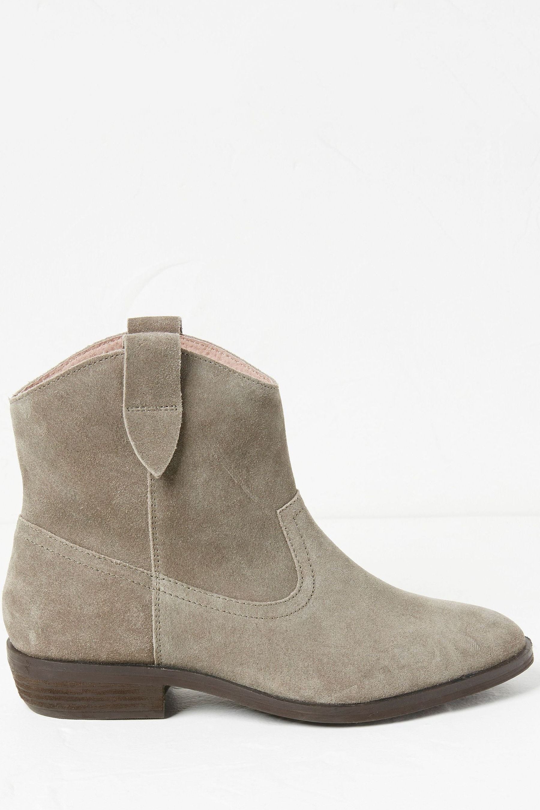 Buy FatFace Grey Suede Pixie Boots from Next Luxembourg