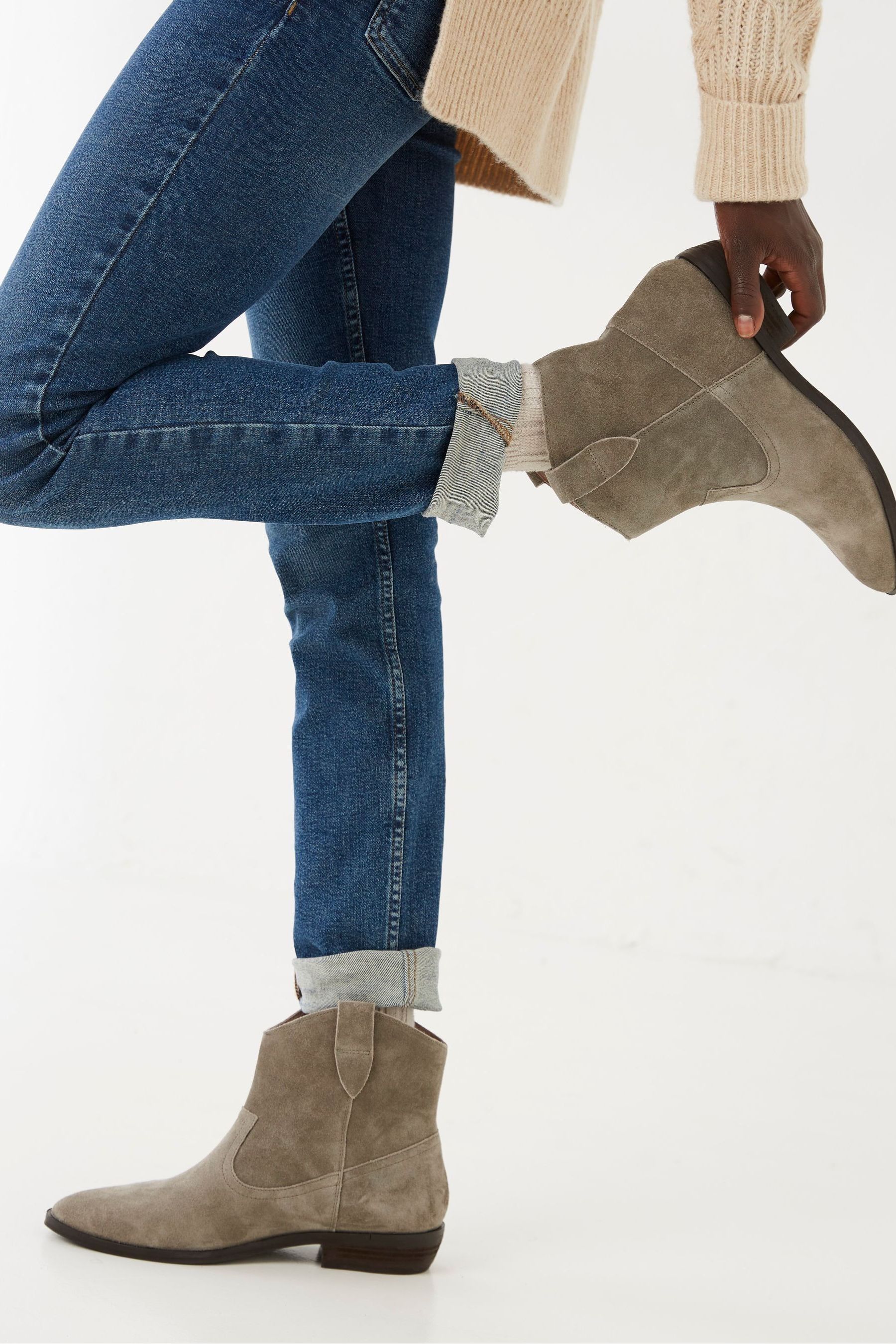 Next grey suede boots sales