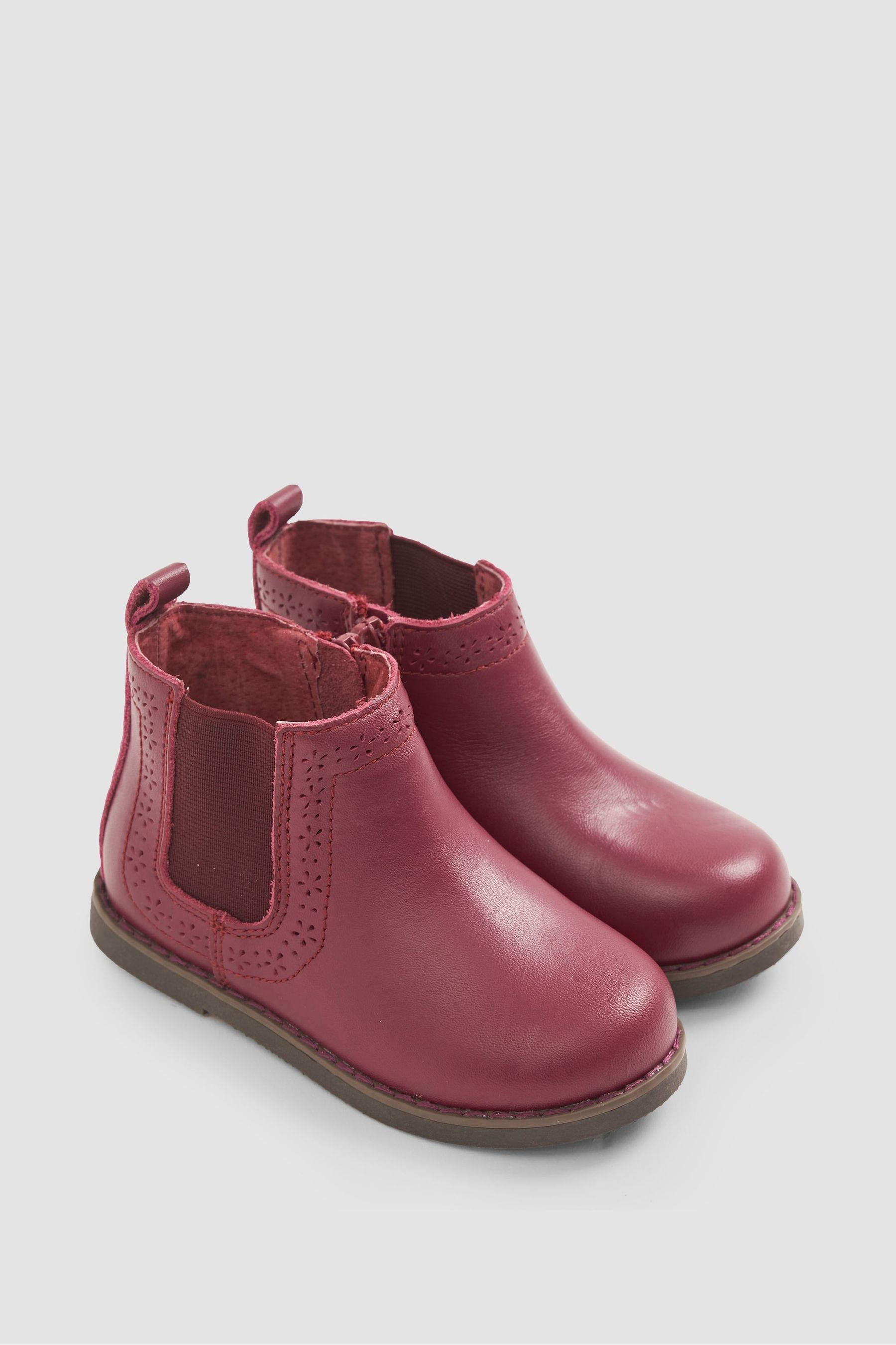 Buy JoJo Maman Bebe Berry Pretty Leather Chelsea Boots from the Next UK online shop