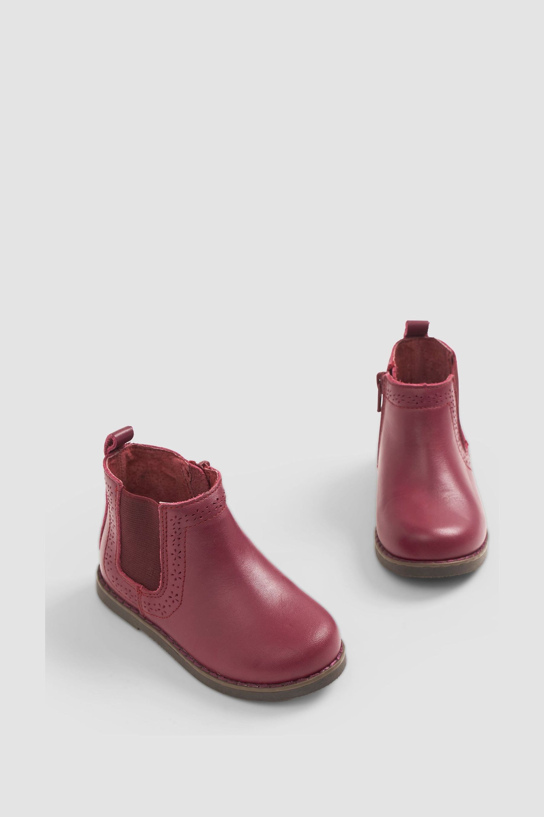 Buy JoJo Maman Bebe Berry Pretty Leather Chelsea Boots from Next USA
