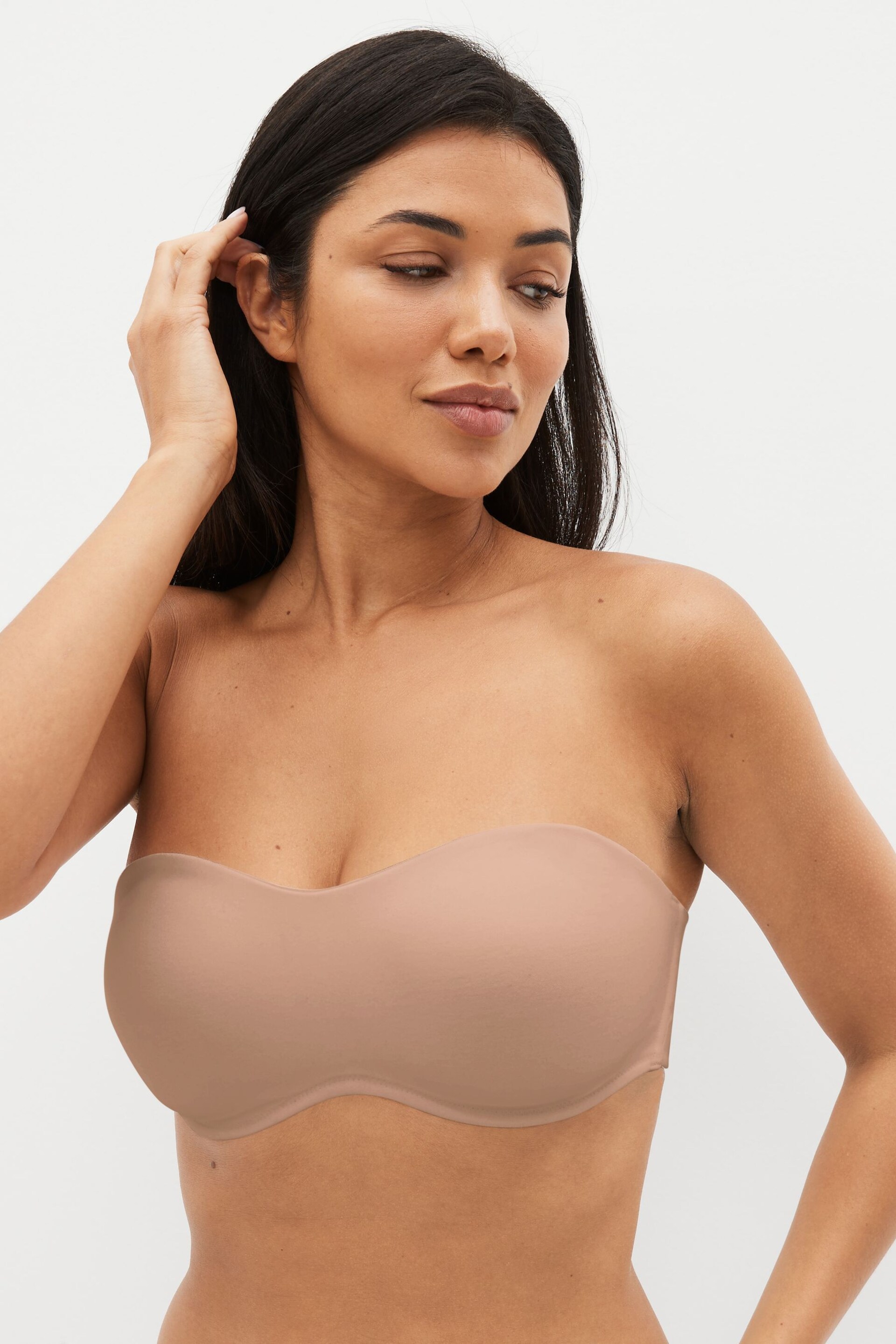 Nude DD+ Cotton Non Pad Minimise Bandeau Bra - Image 1 of 6