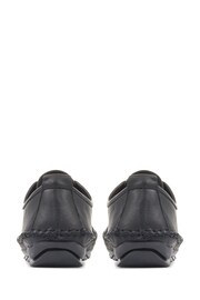 Pavers Wide Fit Black Leather Lace-Up Trainers - Image 3 of 5