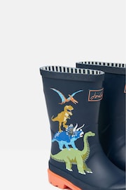 Joules Jnr Navy Dinosaur Printed Wellies - Image 4 of 5