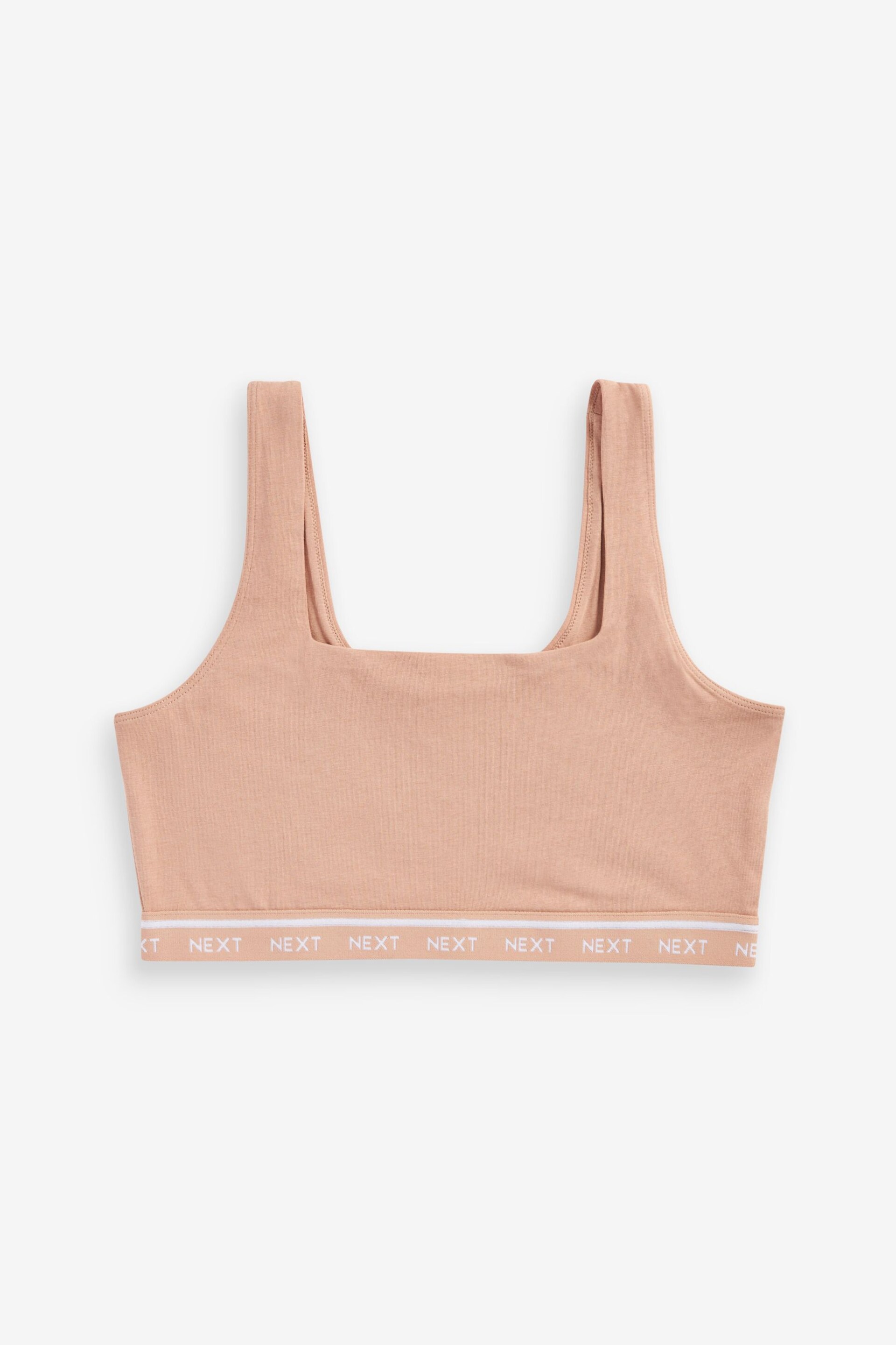 Black/Nude/Cream Cotton Crop Top 3 Pack - Image 10 of 10