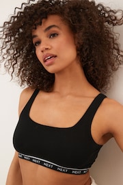 Black/Nude/Cream Cotton Crop Top 3 Pack - Image 2 of 10