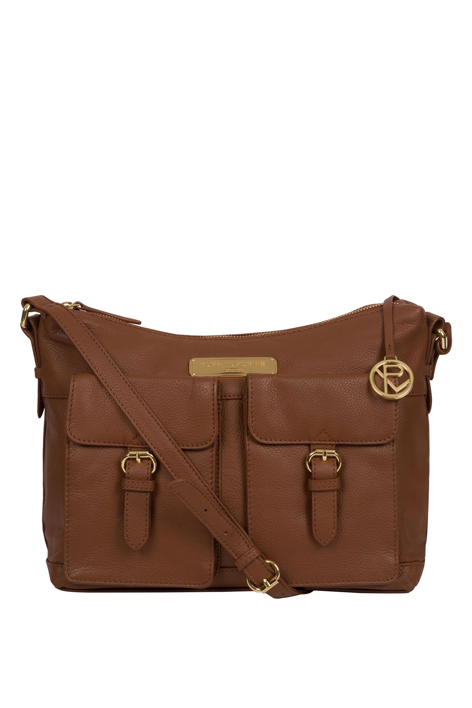 Pure Luxuries London Jenna Leather Shoulder Bag - Image 1 of 6