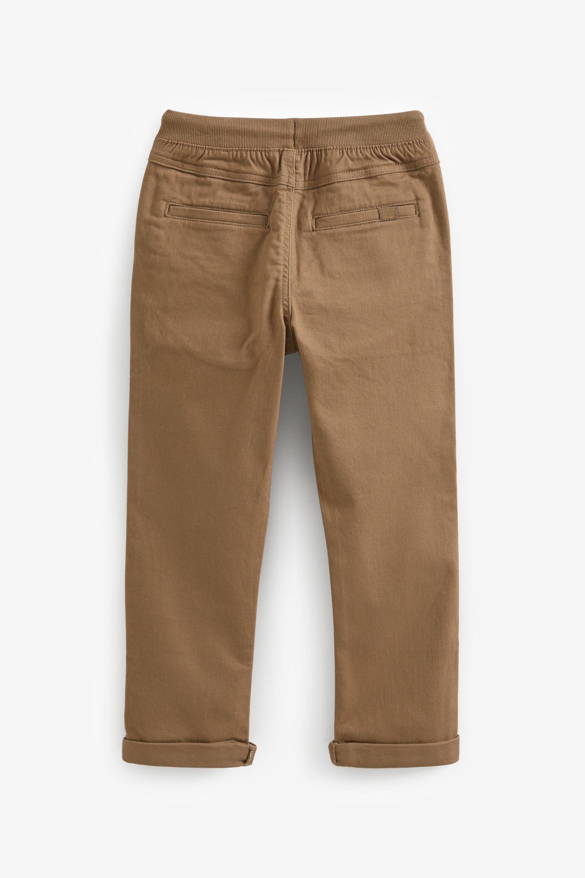 Tan Brown Regular Fit Rib Waist Pull-On Trousers (3-16yrs) - Image 2 of 2