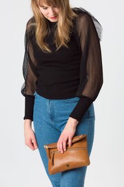 Conkca Flare Leather Clutch Bag - Image 6 of 6